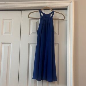 Express Blue Halter Mini Dress